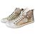 Sneakers alte Pataugas dorate Bianco D'oro