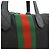 GUCCI Web Stripe Sherry Line Tote Bag Schwarz Rot Grün - Ansicht 9