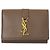 Cartera Tri-Fold para Mujer Saint Laurent Castaño