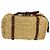 Borsa tote Prada Palmetto Vitello intrecciata in rafia naturale - vista 6