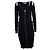 Alexander Mcqueen McQ, schwarzes Strickkleid mit Stretch