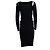 Alexander Mcqueen McQ, schwarzes Strickkleid mit Stretch - Ansicht 3