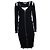 Alexander Mcqueen McQ, schwarzes Strickkleid mit Stretch - Ansicht 5