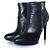 Botas de tornozelo de plataforma em couro preto Tom Ford