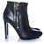 Botas de tornozelo de plataforma em couro preto Tom Ford - vista 4
