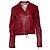 The Row, chaqueta de motociclista de cuero rojo Roja