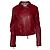 The Row, chaqueta de motociclista de cuero rojo Roja - vista 2