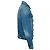 Blaue Denimjacke mit Rockstar-Logo von Balmain - Ansicht 3