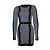 Balmain, kariertes Strickkleid in Schwarz und Weiß Mehrfarben