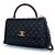 Chanel, borsa coco con manico in pelle caviar nera Multicolore - vista 3