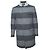 Thom Browne, striped wool coat in grey - view 2