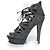 Saint Laurent, décolleté Tribute 16 in suede con lacci Grigio - vista 2