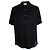 Camicia nera in seta a maniche corte con stampa floreale Saint Laurent Nero