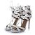 Aquazzura, white leather python sandals