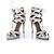Aquazzura, white leather python sandals - view 3