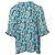 GANNI, blusa plisada con mangas 3/4 Azul - vista 2