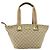 Borsa Tote Gucci Web Zip GG Canvas e pelle Medium Beige