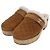 Chanel Zoccolo in scamosciato e shearling Marrone
