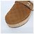 Chanel Zoccolo in scamosciato e shearling Marrone - vista 5