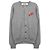 Comme Des Garcons Strickcardigan mit doppeltem Herz-Patch Braun