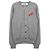 Comme Des Garcons Strickcardigan mit doppeltem Herz-Patch Braun - Ansicht 3