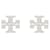 Tory Burch Orecchini a lobo Logo Argento  - vista 1