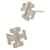 Tory Burch Orecchini a lobo Logo Argento  - vista 8