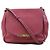 Borsa a spalla in pelle bordeaux Fendi Bordò