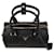 Prada Mini bolsa tote con logo triangular Saffiano Negro  - vista 7