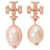 Tory Burch Orecchini a goccia con perle Rosa  - vista 5