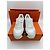 Hermès Sneakers da uomo in pelle di vitello, camoscio e pelle di capra bianche e nere Bianco - vista 7