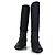 Chanel Botas de couro acolchoadas Preto