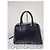 Borsa Pyramid in Vernice Saffiano Prada Blu Navy - vista 3