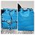 Mini borsa a secchiello in pelle Rockstud Valentino blu - vista 5