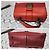 Borsa a Mano Intrecciato Bottega Veneta Rossa Bordò - vista 5