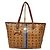 Borsa tote a righe MCM Visetos color cognac