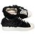 Sneakers in pelliccia sintetica nera Prada Nero Bianco