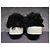 Sneakers in pelliccia sintetica nera Prada Nero Bianco - vista 3