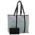 PRADA Alte Tote Tasche Nylon Hellblau Silber Auth am11438