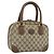 Gucci Borsa a mano GG Supreme in PVC beige e oro 000 58 0090 Auth 175308 D'oro