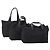 CHANEL Neue Reisetasche Nylon 3 Set Schwarz CC Auth ti3897