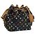 Noe LOUIS VUITTON Bolsa Petit Noé Monograma Multicolor Negro M42230 LV Auth 176094V