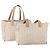 CHANEL Nuova Linea da Viaggio Borsa Tote Nylon 2 Set Beige CC Auth ti3894