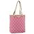 Céline CELINE Paris Macadam Canvas Tote Bag Denim Rosa Gold Auth 177444A Pink Golden