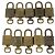 LOUIS VUITTON Set di 10 Lucchetti in Metallo Dorato LV Auth 167225 D'oro - vista 3