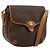 Edge Céline Borsa a Spalla in Tela Macadam CELINE in Pelle PVC Marrone Oro Auth BA12236 D'oro