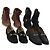 Chaussures GUCCI en cuir 4 pièces Noir Marron Auth 174779