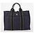 Hermès HERMES Borsa Fourre Tout PM in tela 3 pezzi Blu Marino Nero Auth 175803 Blu navy - vista 16