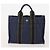 Hermès HERMES Borsa Fourre Tout PM in tela 3 pezzi Blu Marino Nero Auth 175803 Blu navy - vista 9