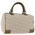 Céline Borsa Boston Mini in tela Macadam Celine Khaki Argento Auth ep14462 Cachi